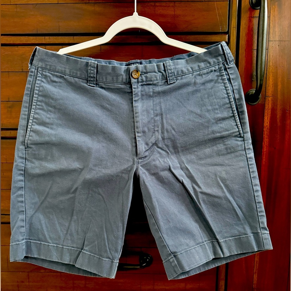 JCrew Heather Blue Khaki Shorts